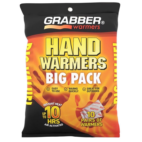 GRABBER WARMERS HAND WARMERS UP TO 10 HOURS (10 PAIRS)