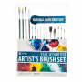 SONA ENTERPRISES 15 PIECE ARTIST BRUSH SET W/ NATURAL HAIR BRISTLES