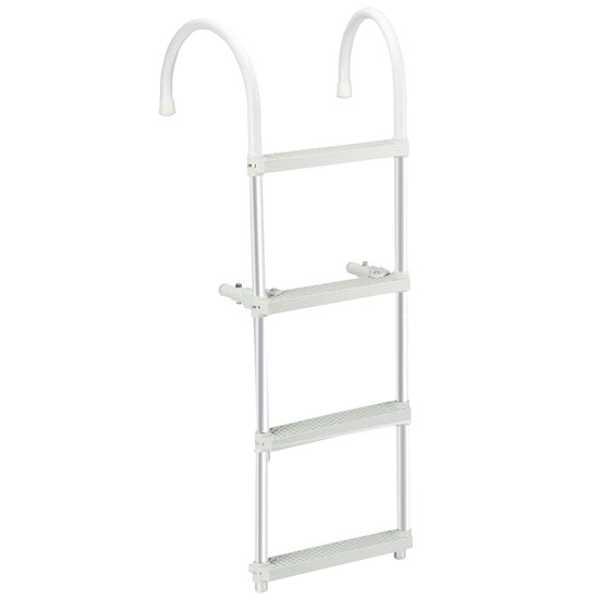 WHITECAP 4-STEP ALUMINIM LADDER FOR GUNWALE WITH 11" HOOK