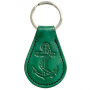 HANDMADE LEATHER KEYCHAIN ANCHOR DESIGN GREEN