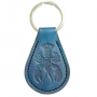 HANDMADE LOBSTER LEATHER KEYCHAIN LOBSTER DESIGN NAVY BLUE