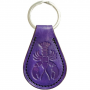 HANDMADE LEATHER KEYCHAIN LOBSTER DESIGN PURPLE