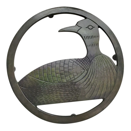 BRASS LOON TRIVET 8" DIAMETER