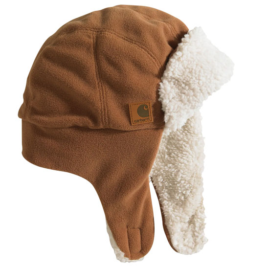 CARHARTT KIDS' BROWN SHERPA LINED BUBBA HAT ONE SIZE