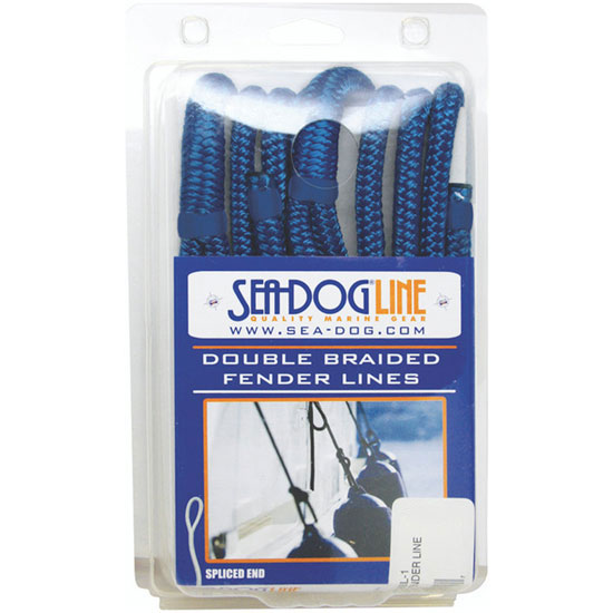 SEA DOG DOUBLE BRAID FENDER LINE 1/4" X 6' BLUE PAIR