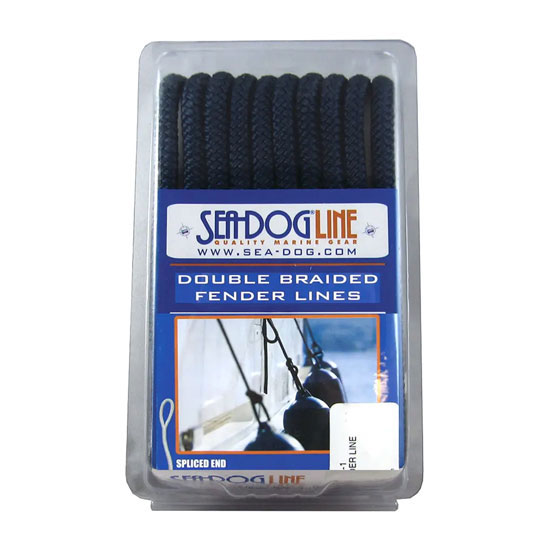 SEA DOG DOUBLE BRAID FENDER LINE 1/4" X 6' NAVY PAIR