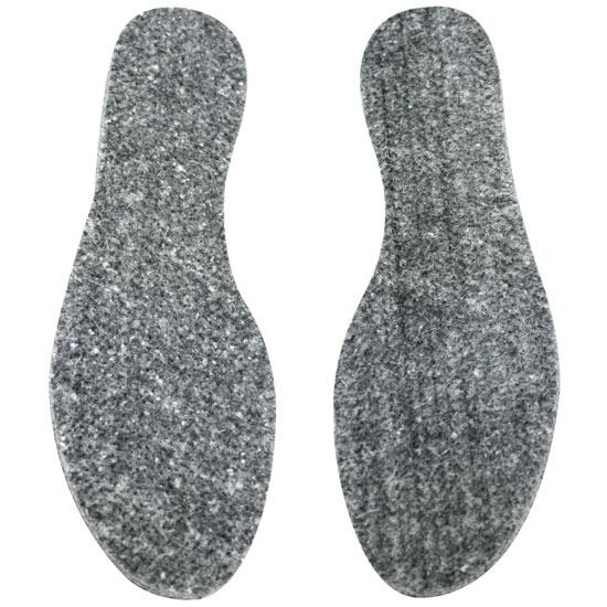 VALLATION BLACK/GRAY FELT INSOLES SIZE 9