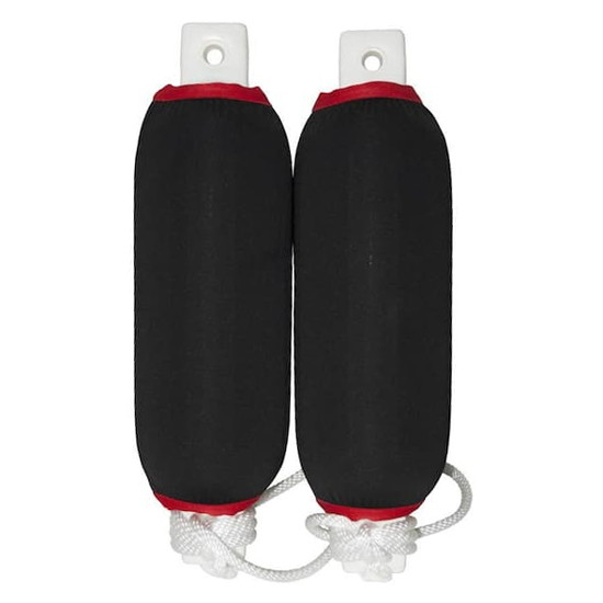 TWIN-EYE WHITE 5-1/2" X 20" RIBBED FENDERS W/ LINES AND COVERS 2 PACK