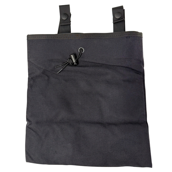 CUSTOM CORDAGE BLACK FRONT TACKLE POUCH FOR PACK BASKETS