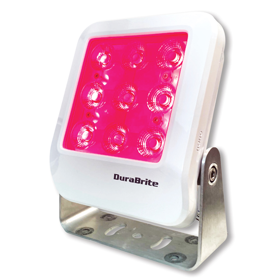 DURABRITE NANO GEMINI WHITE HOUSING WHITE/RED FLOODLIGHT