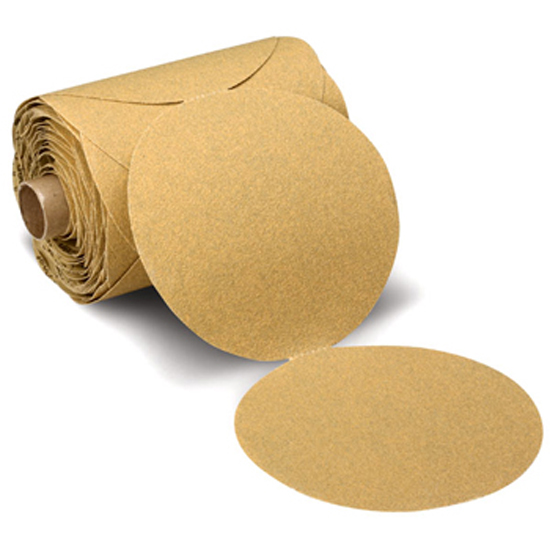 3M STIKIT SANDING DISC 6" GOLD 80 GRIT SOLD BY ROLL