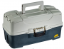 PLANO THREE-TRAY TACKLE BOX LIGHT GREY/DARK GREY