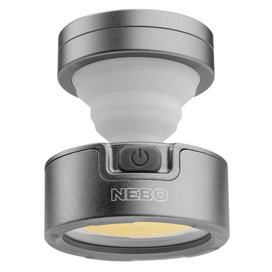 NEBO LIGHT GRAY POPPY PUCK 300 LUMEN POCKET LANTERN