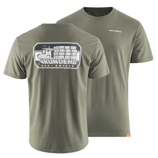 GRUNDENS FOREST HEATHER TRAPPER T-SHIRT