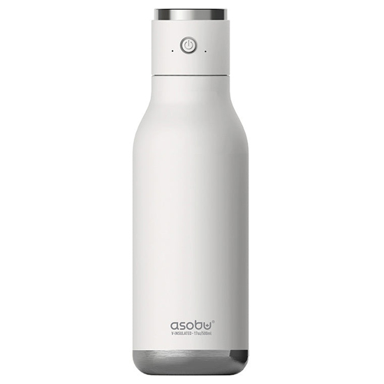 ASOBU&REG 17 OZ WHITE H2AUDIO WIRELESS SPEAKER BOTTLE