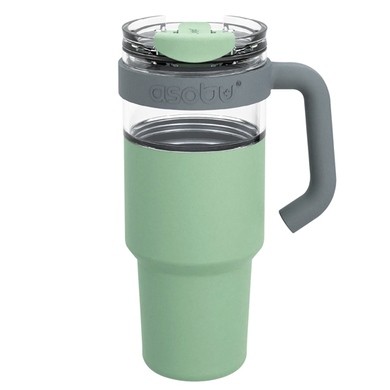 ASOBU&REG GREEN EXPLORER 2-IN-1 TUMBLER MUG