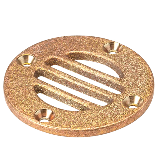 SCUPPER STRAINER 2.5" ROUND BURNISHED BRONZE