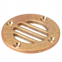 SCUPPER STRAINER 2.5" ROUND BURNISHED BRONZE
