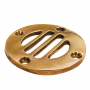 SCUPPER STRAINER 2.5" ROUND POLISHED BRONZE