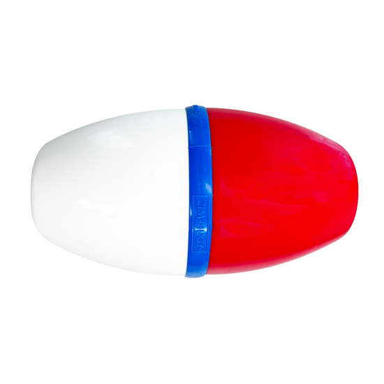 JIM-BUOY&REG; CAL-JUNE FLOAT RED & WHITE 5" X 9" FITS 5/8"-7/8" ROPE SIZES