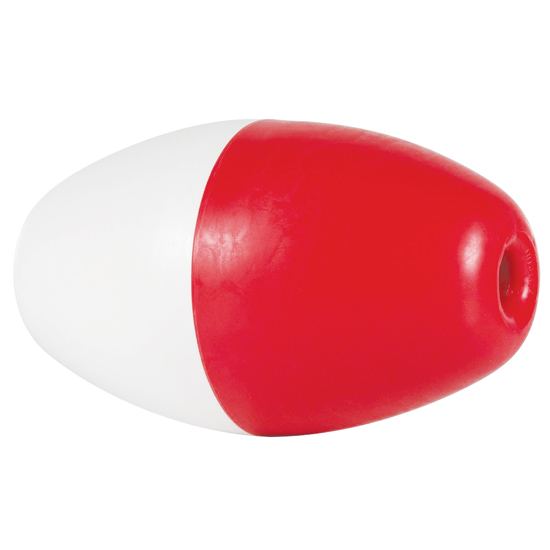 JIM-BUOY&REG; CAL-JUNE FLOAT RED & WHITE 3" X 5" FITS 1/2" ROPE SIZE