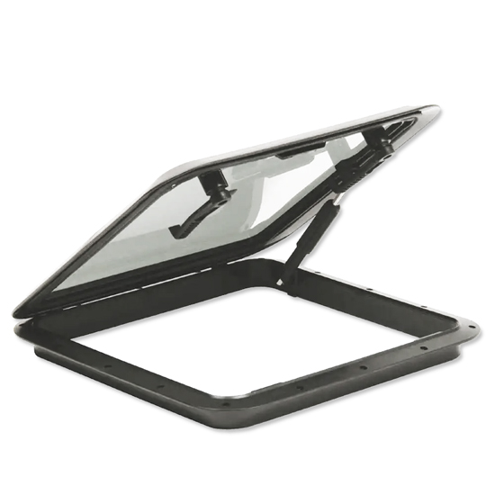 BOMAR 900 SERIES BLACK LOW PROFILE MOLDED HATCH SQUARE 9-1/2" CUT