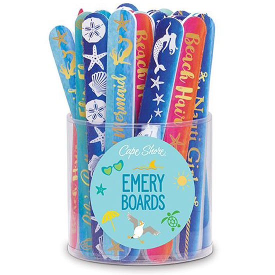 EMERY BOARD WITH ASSORTED BEACH ICONS