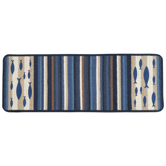 EARTH RUGS FISH TABLE RUNNER 13" X 36"