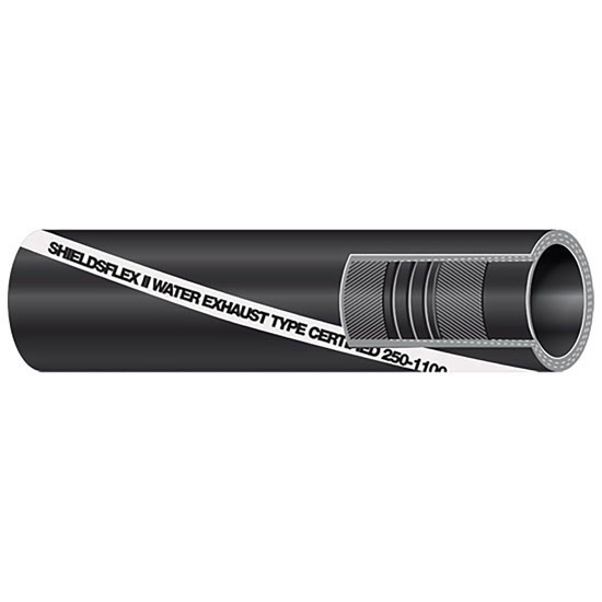 SHIELDS MARINE EXHAUST HOSE HARDWALL WITH WIRE 2-5/8" ID (BY FOOT)