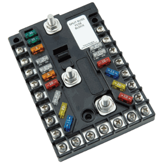 EGIS&TRADE; 13 CIRCUIT SPLIT BUSS FUSE BLOCK W/ GROUND