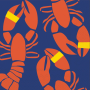 BOSTON INTERNATIONAL LOBSTER BANDS COCKTAIL NAPKINS (20 PACK)
