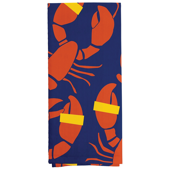 BOSTON INTERNATIONAL LOBSTER BANDS TEA TOWELS SET OF 2