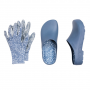 MUK LUKS&REG WOMEN'S DENIM FLORAL GARDEN CLOG & GLOVE SET