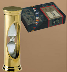 SANDGLASS 3 MIN BRASS TRAD. KNOTMETER