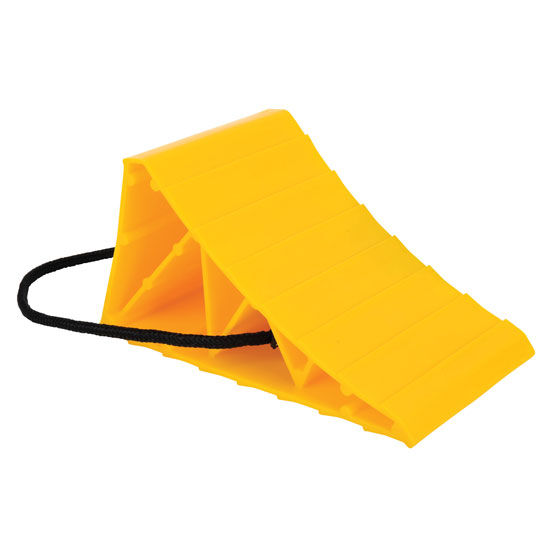 CAMCO YELLOW WHEEL CHOCK W/ ROPE