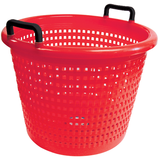 PLASTIC FISH BASKET RED (BY/EA)