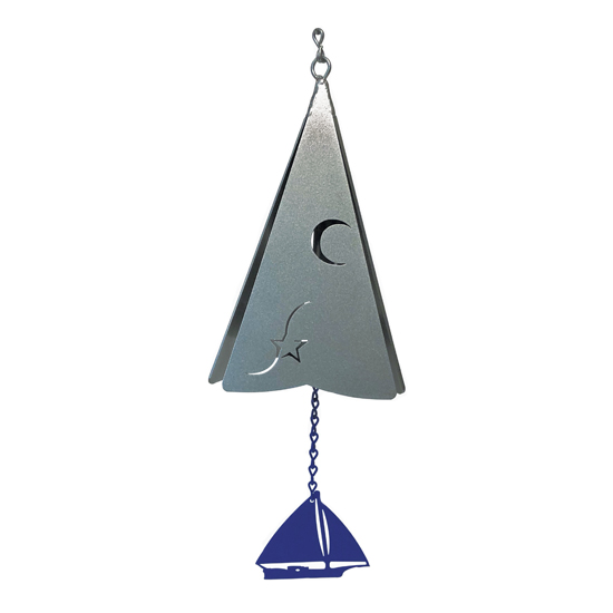 NORTH COUNTRY WIND BELL MEMORABELL W/ BLACK SAILBOAT WINDCATCHER