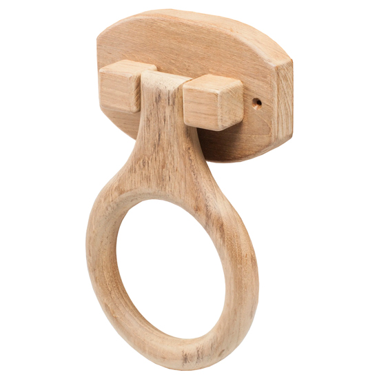 WHITECAP TEAK TOWEL RING 6"W X 9-1/2"H X 2"D