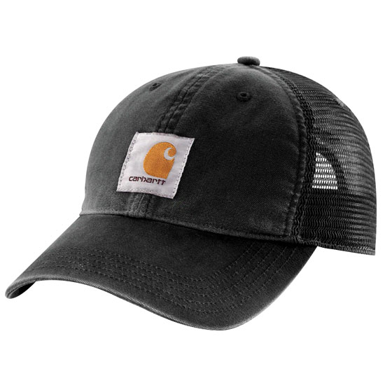 CARHARTT CANVAS MESH-BACK BLACK CAP