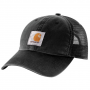 CARHARTT CANVAS MESH-BACK BLACK CAP