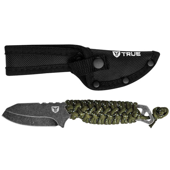 TRUE&REG NEKKID FIXED BLADE KNIFE WITH PARACORD WRAPPED HANDLE