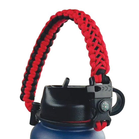 OUTDOOR ADVENTURE PARACORD BOTTLE HOLDER MULTI-TOOL ASSORTED COLORS