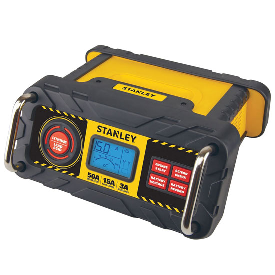 STANLEY 50 AMP BATTERY CHARGER/MAINTAINER W/ LCD SCREEN
