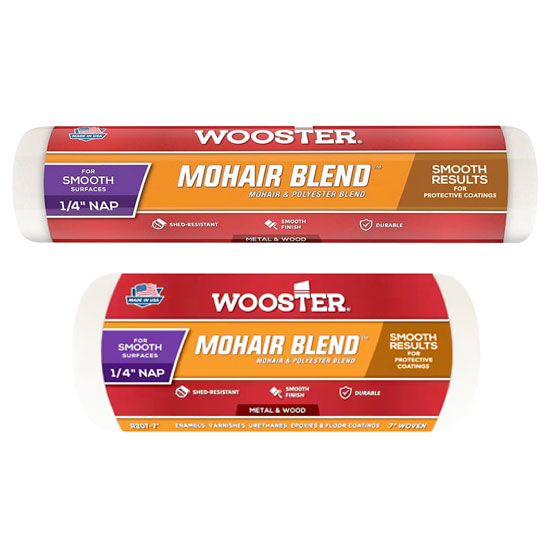 WOOSTER MOHAIR ROLLER COVERS 1/4" NAP (BY EACH OR BOX)