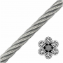 WIRE ROPE STAINLESS STEEL 6 X 25 STRANDS 1/2" DIAMETER (BY/FOOT)