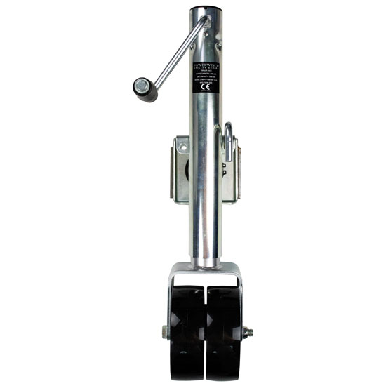 POWERWINCH DUAL WHEEL BOLT ON 1500 LB ZINC COATED TRAILER JACK