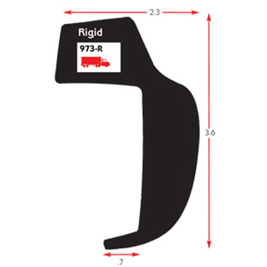 PVC TOE RAIL RIGID GRAY 30' LENGTH