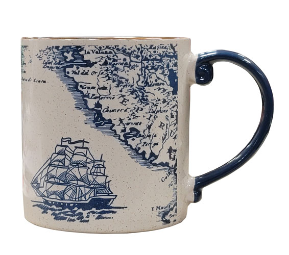 SPECTRUM NAUTICAL MAPS CAPTAINS MUG 21 OZ ASSORTED ICONS