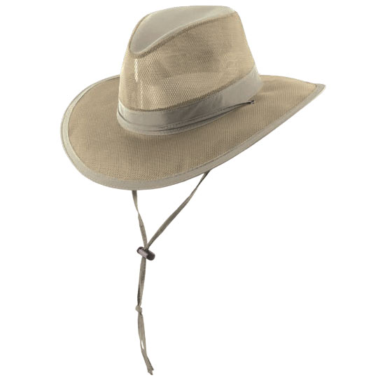 DORFMAN PACIFIC KHAKI NYLON MEN'S HAT SIZE SMALL