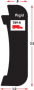 PVC RUB RAIL RIGID BLACK 3" X 15' LENGTH  *TRUCK*